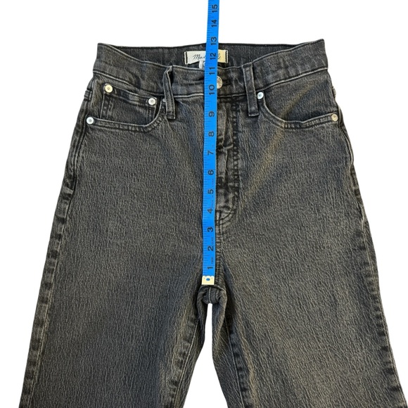 Madewell Perfect Vintage Straight Jeans Womens 25 High Rise Raw Hem Lunar Wash - Picture 11 of 13
